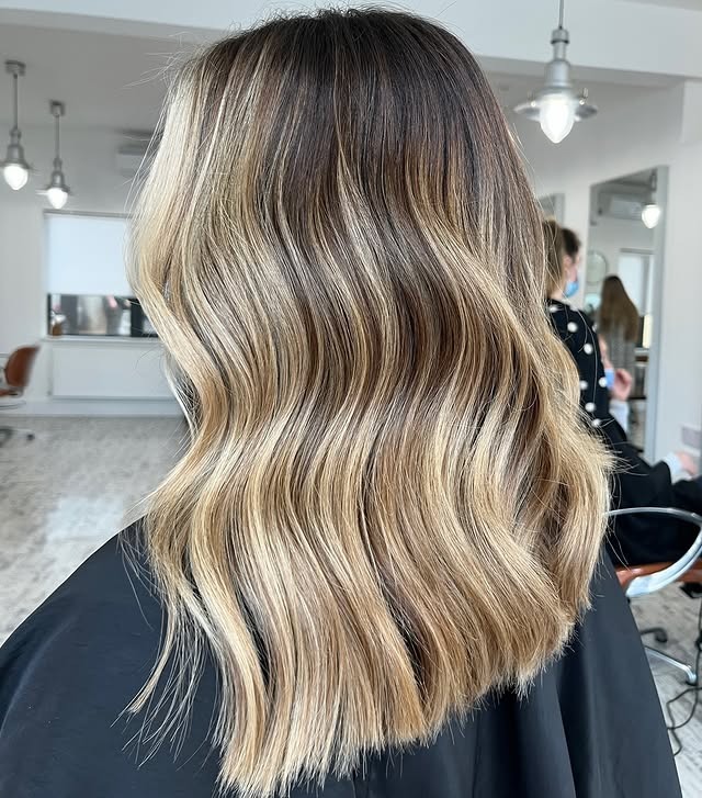 3. Rooted Vanilla Blonde Balayage - Summer Hair Color