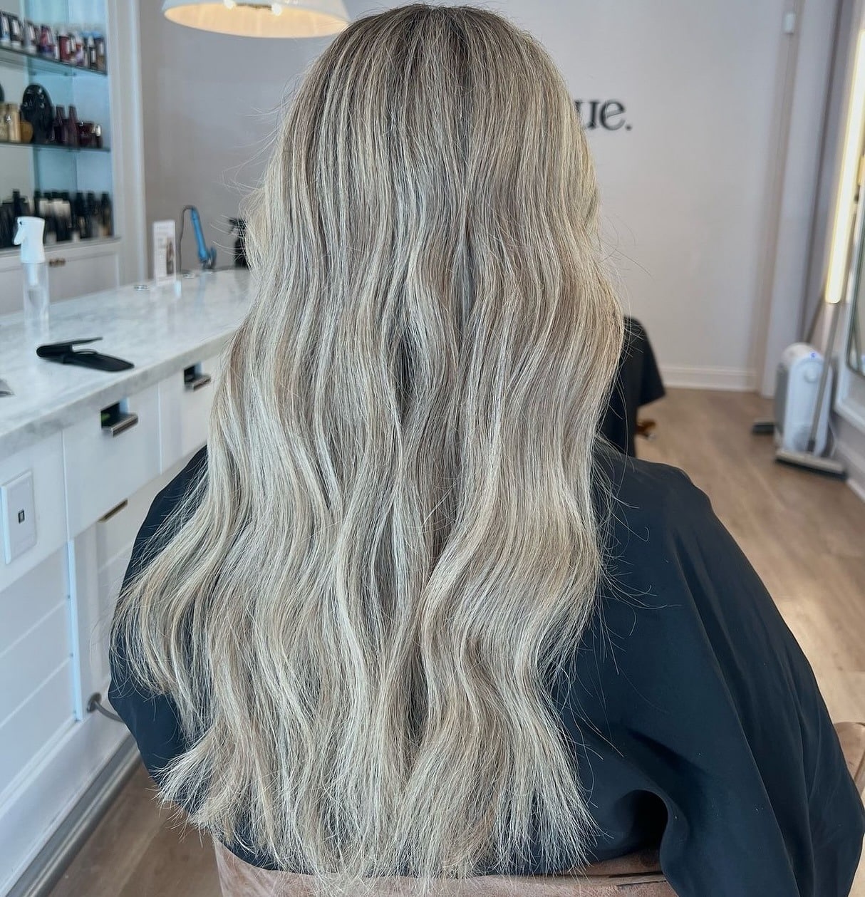 5. Icy Pearl Blonde with Natural Flow - Summer Hair Color