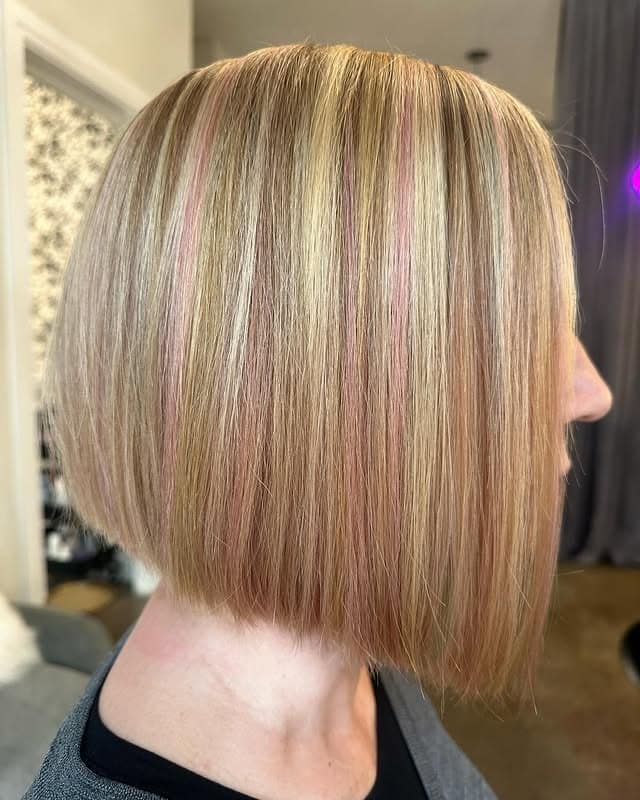 13. Golden Blush Bob - Summer Hair Color