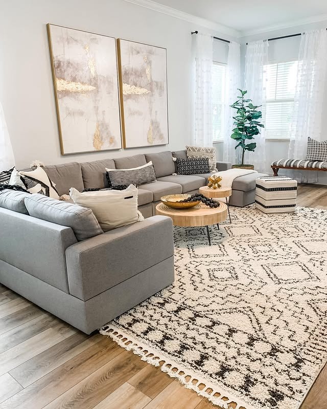 10. Contemporary Farmhouse Chic - modern farmhouse living room ideas