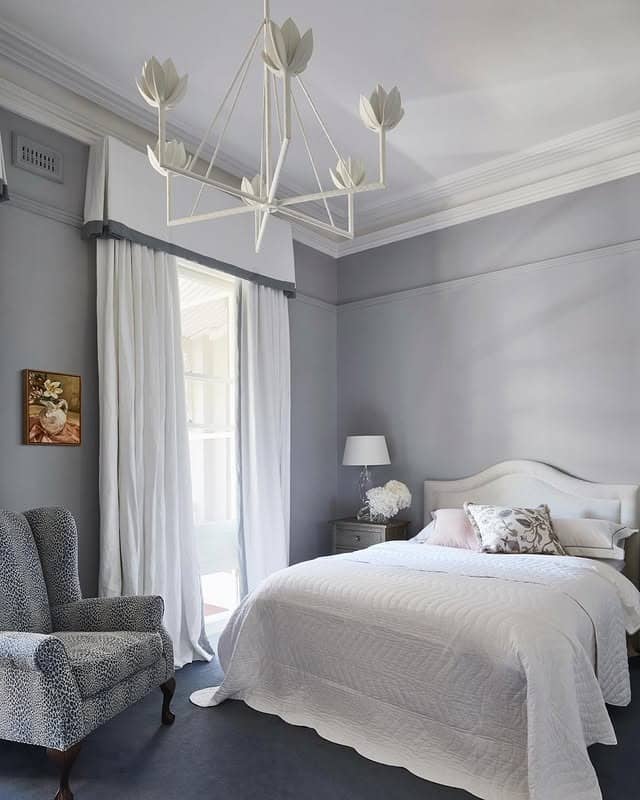 3. Elegant Simplicity in Soft Gray and White - main bedroom ideas