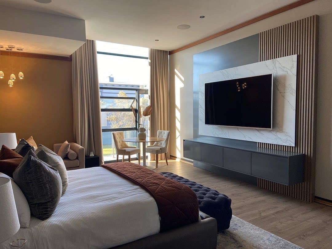 7. Urban Elegance in Mocha and Charcoal - main bedroom ideas