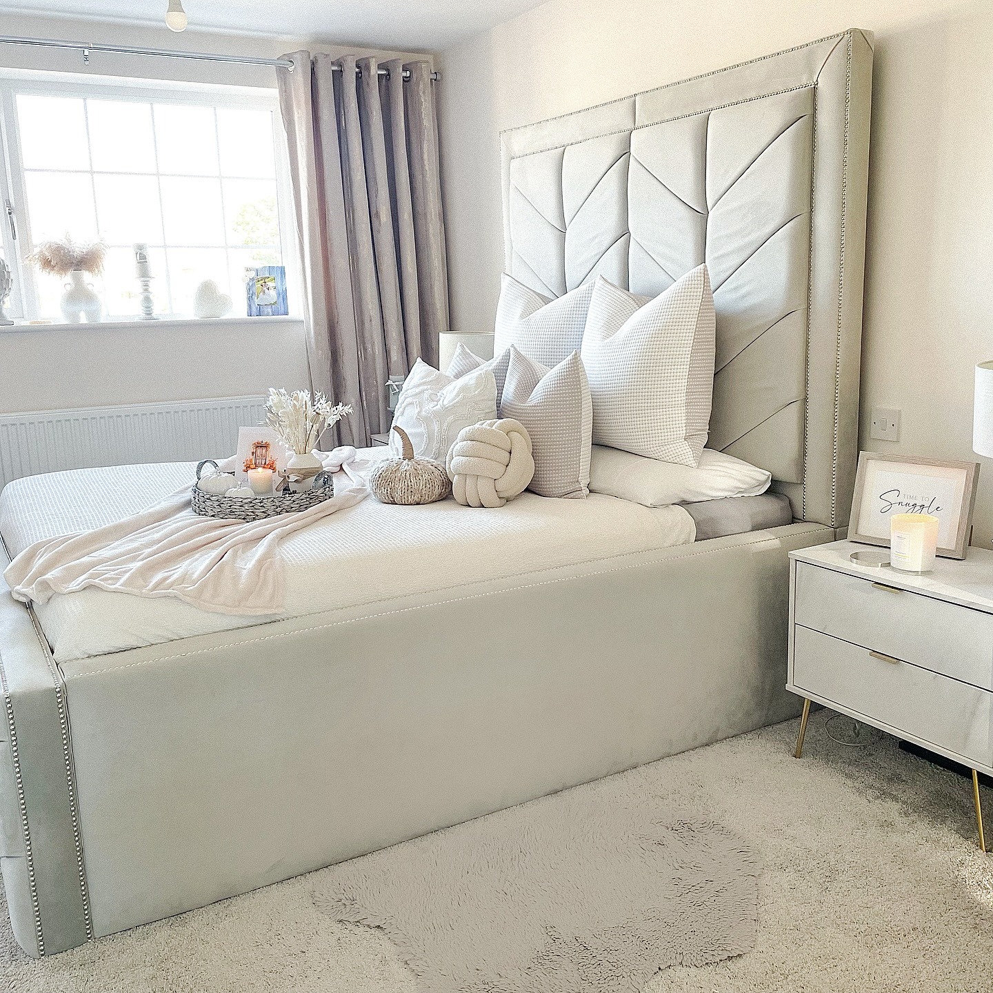 11. Soft Glam in Cream and Champagne - main bedroom ideas