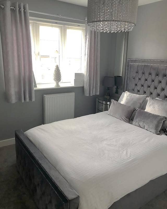 14. Polished Elegance in Silver and Gray - main bedroom ideas