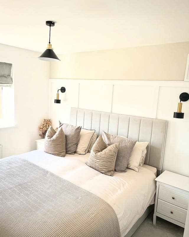 19. Warm Minimalism in Beige and Gold - main bedroom ideas