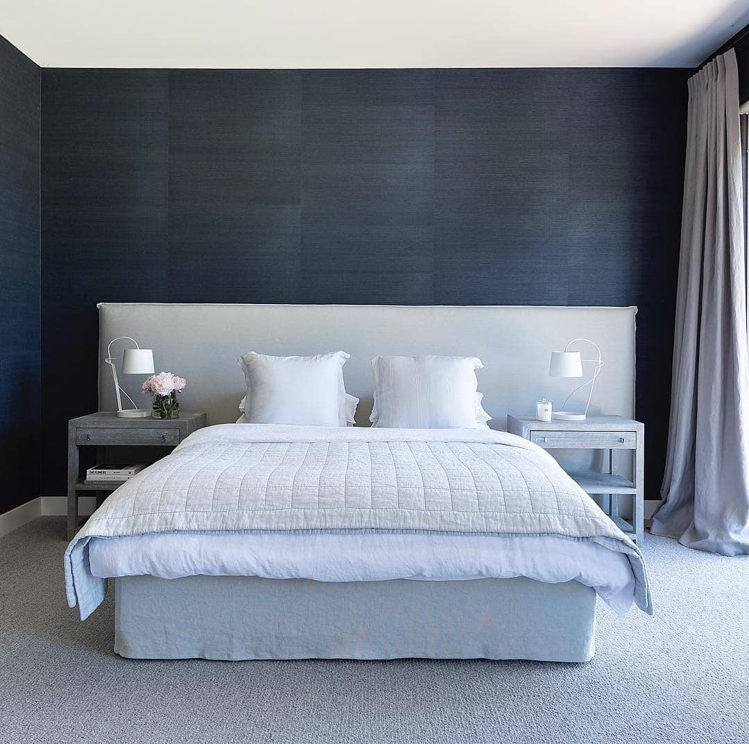 21. Modern Tranquility in Navy and Soft Gray - main bedroom ideas