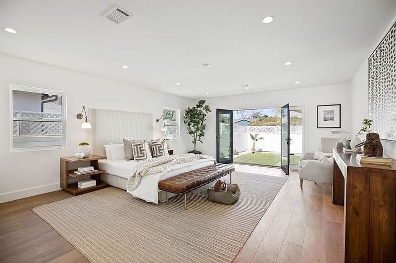 22. Warm Contemporary with Natural Wood and Cream - main bedroom ideas