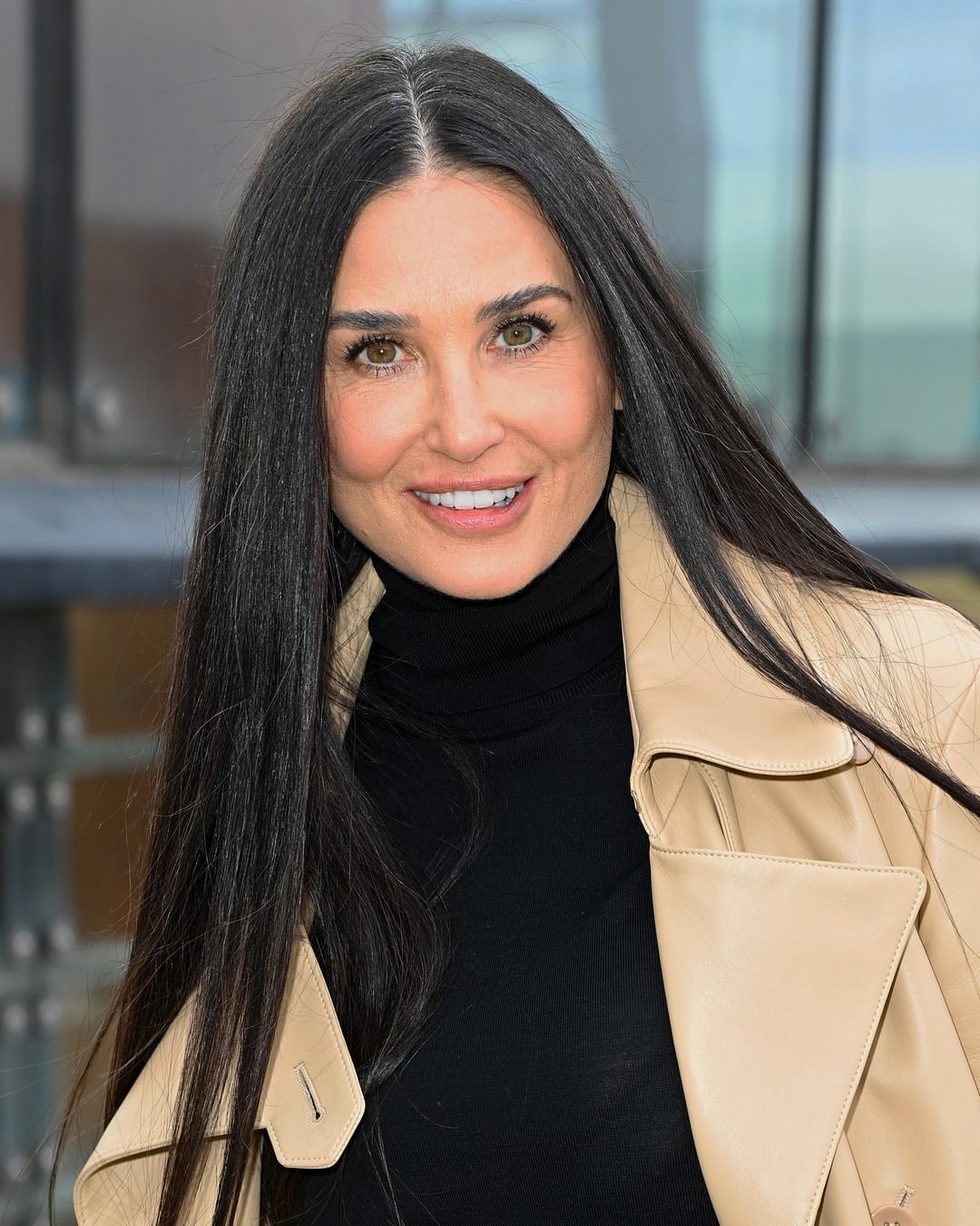 1. Sleek Midnight Black Elegance - Long Hairstyles for Women