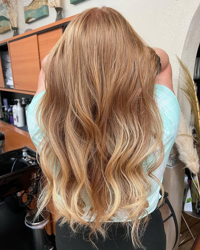 4. Sunlit Caramel Waves - Long Hairstyles for Women