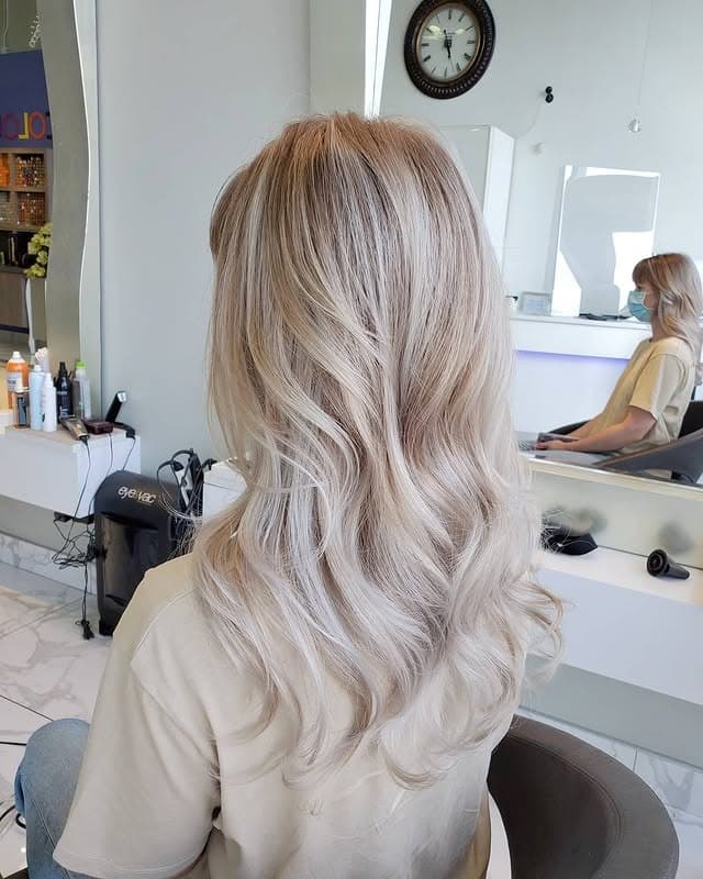 9. Icy Platinum Flow - Long Hairstyles for Women