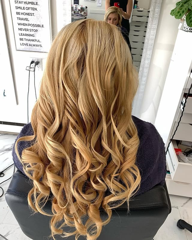 15. Golden Spiral Glamour - Long Hairstyles for Women