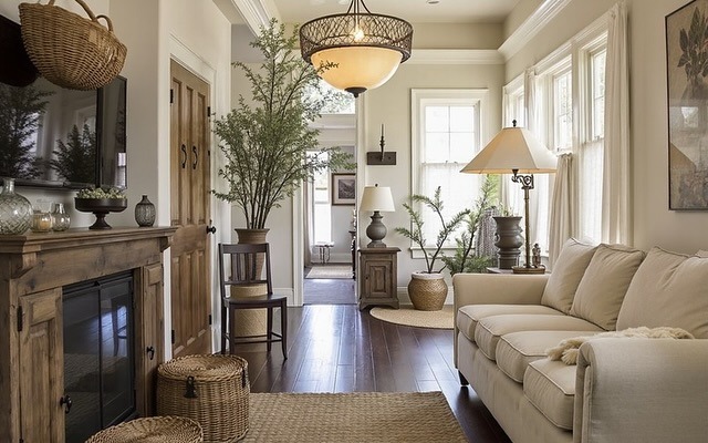 14. Soft Industrial Cottage with Neutral Calm - industrial living room ideas