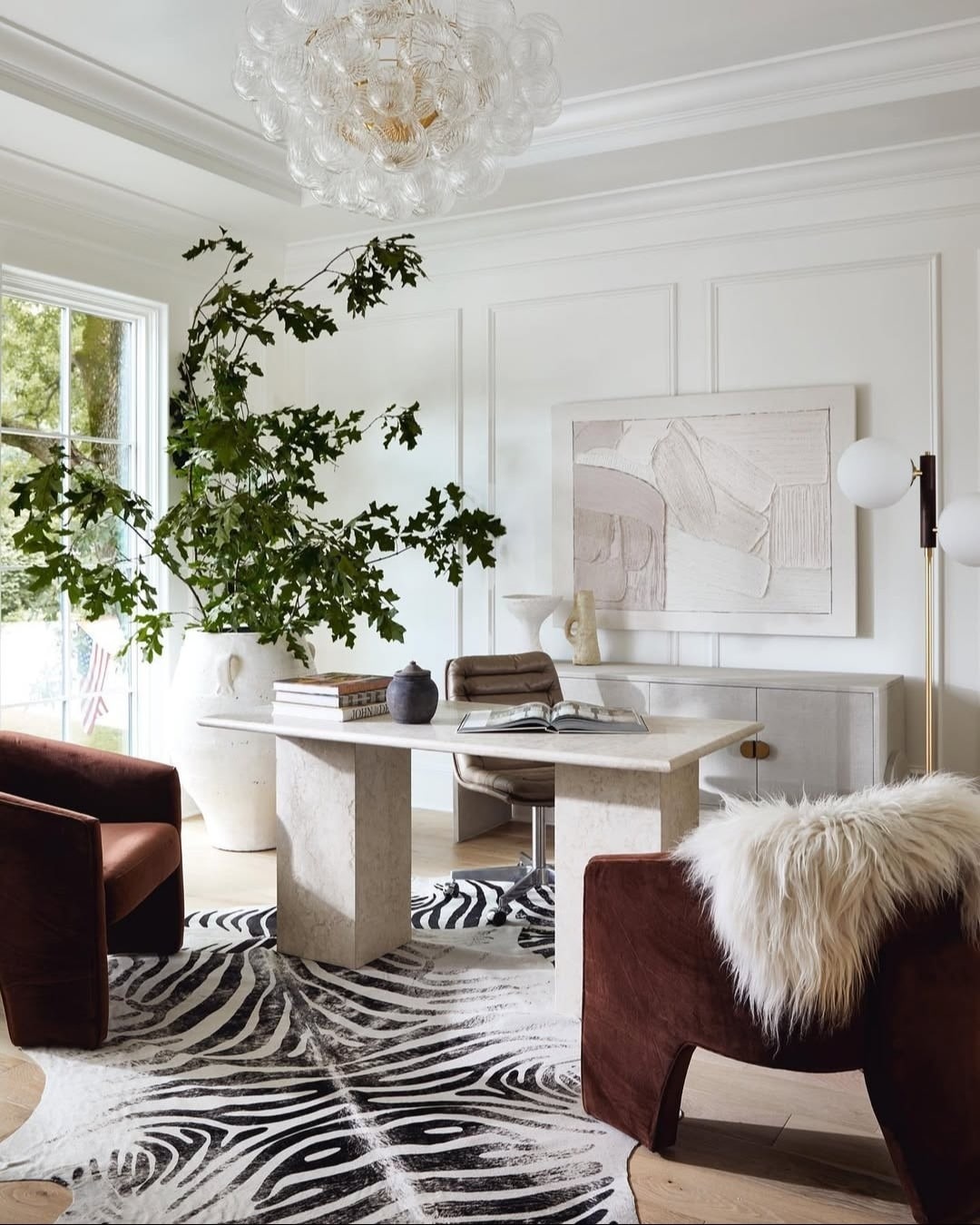 8. Organic Light with Natural Textures - small therapy office decor ideas