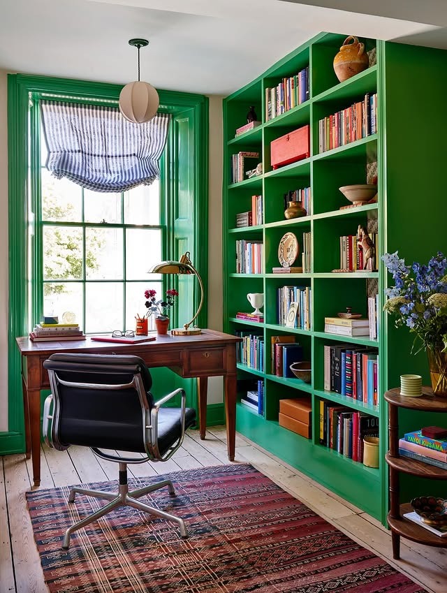 20. Warm Modern Sanctuary in Sand and Walnut - small therapy office decor ideas