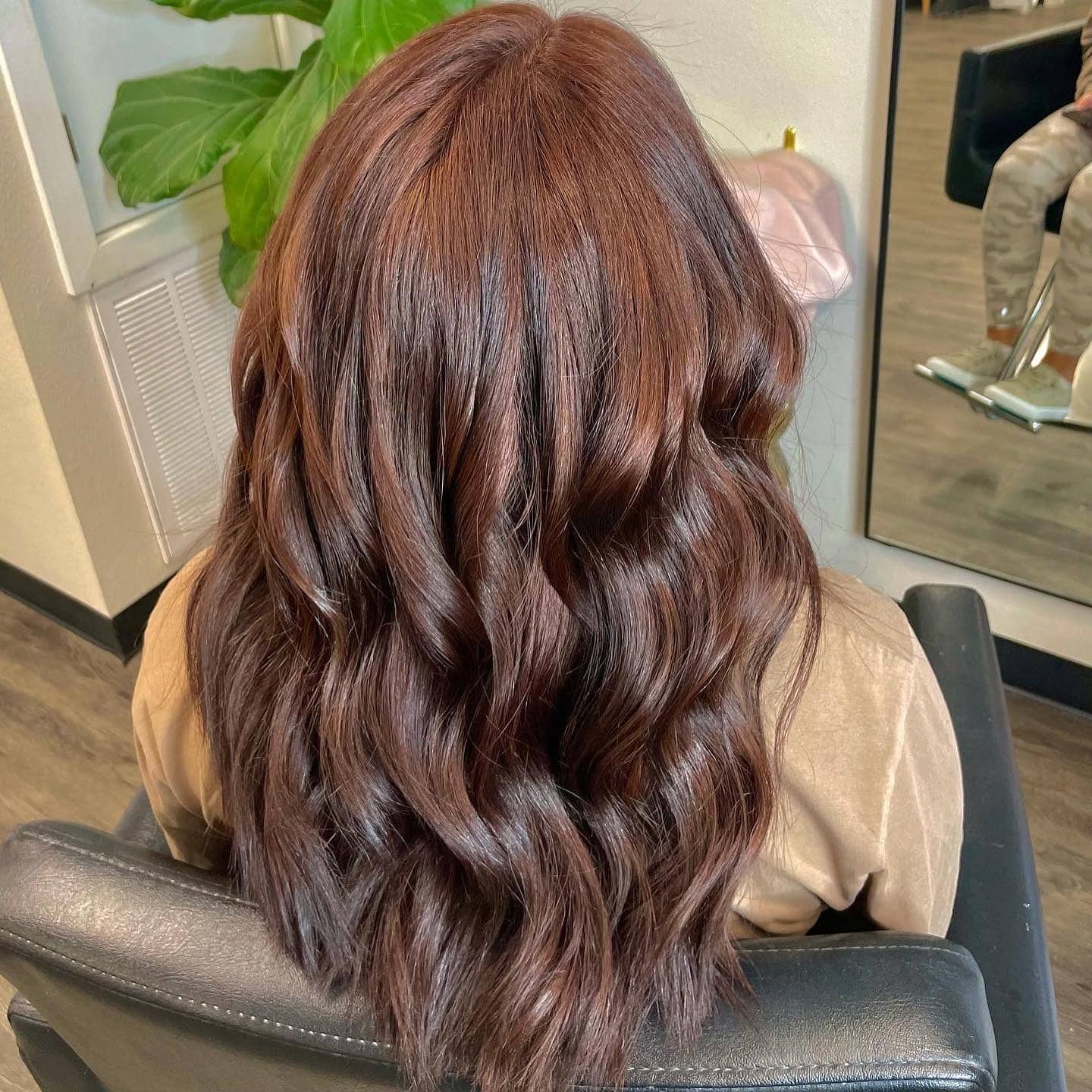 7. Soft Mocha Red Blend - Red Brown Hair Color