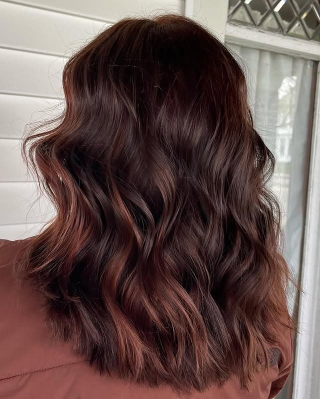 16. Chocolate Copper Waves - Red Brown Hair Color