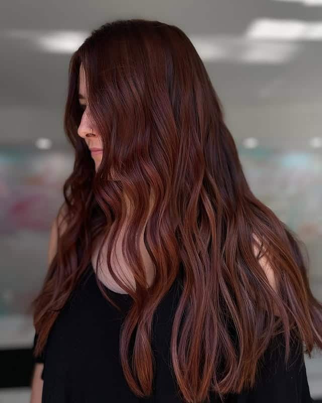 18. Cedarwood Length Layers - Red Brown Hair Color