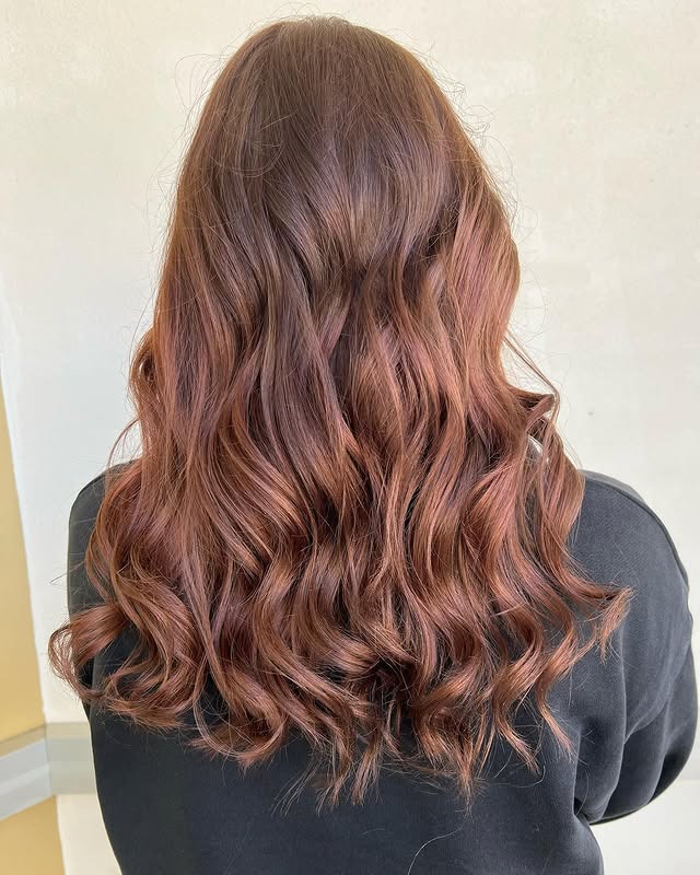 19. Toffee Rose Waves - Red Brown Hair Color