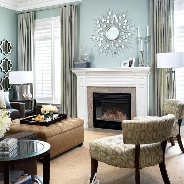 6. Classic Elegance with a Teal Twist - teal and grey living room ideas
