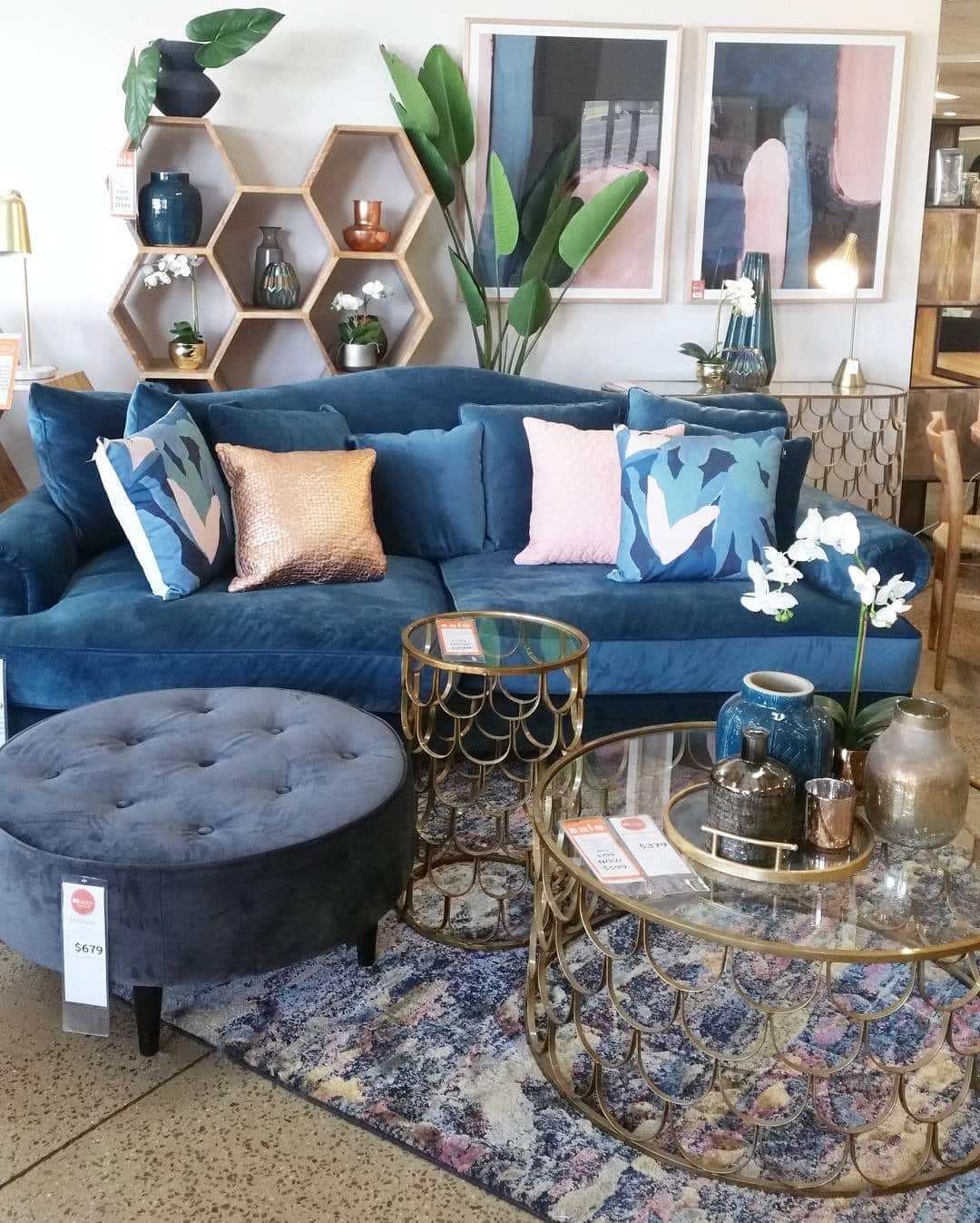 15. Teal Luxe with a Pop of Gold - teal and grey living room ideas