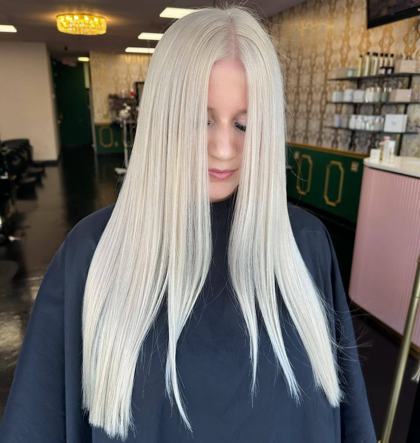 1. Icy Platinum Sleek Perfection - Platinum Hair Color