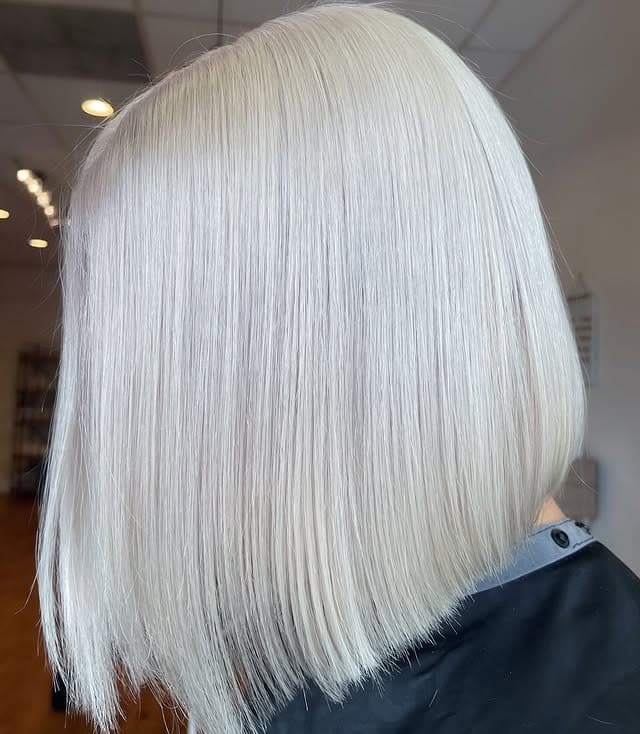 5. Platinum Precision Bob - Platinum Hair Color