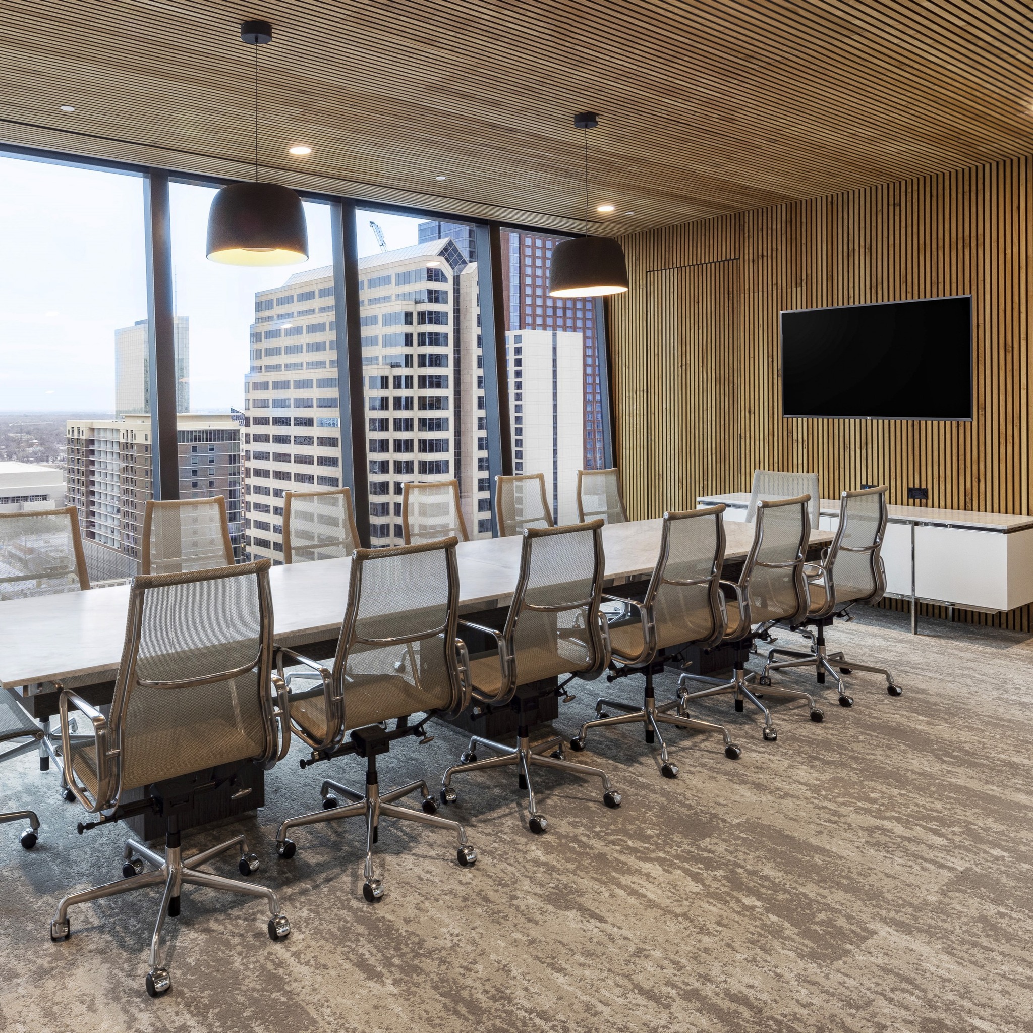 20. Reception Retreat in Sandstone and Olive Green - corporate office ideas