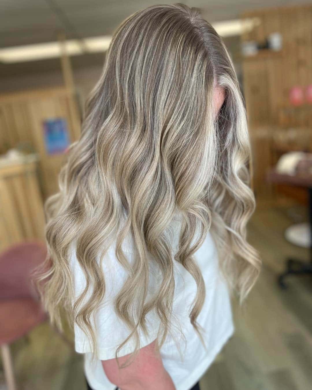 3. Soft Beige Balayage Waves - Long Blonde Hair