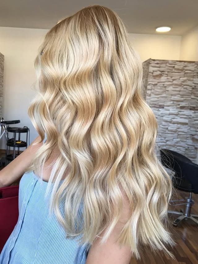 4. Golden Champagne Waves - Long Blonde Hair