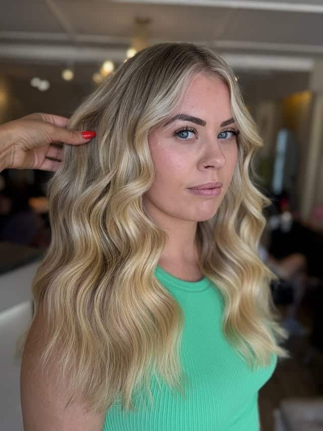 14. Warm Butter Blonde Waves - Long Blonde Hair