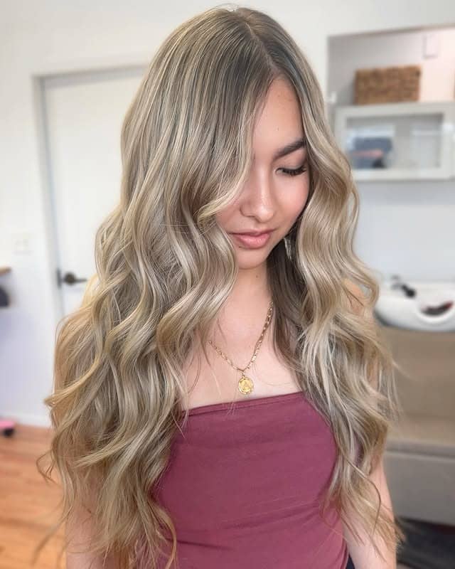 17. Ash Sand Blonde Waves - Long Blonde Hair
