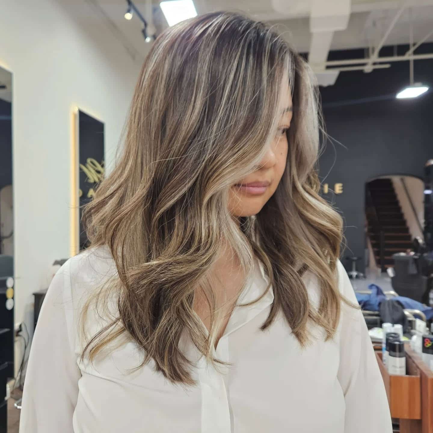 1. Soft Ash Mocha Balayage with Face-Framing Layers - Ash Blonde Balayage
