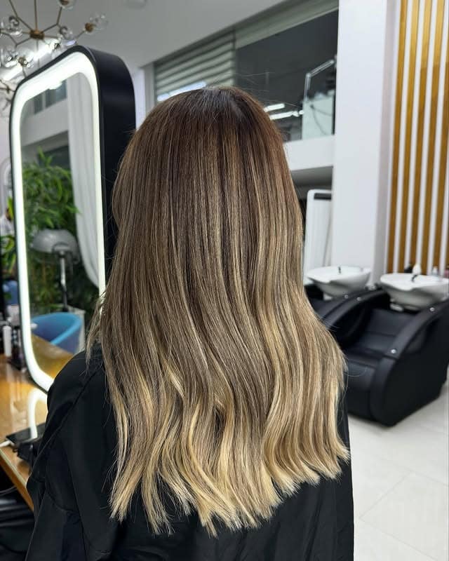 8. Beige Ash Melt with Golden Accents - Ash Blonde Balayage
