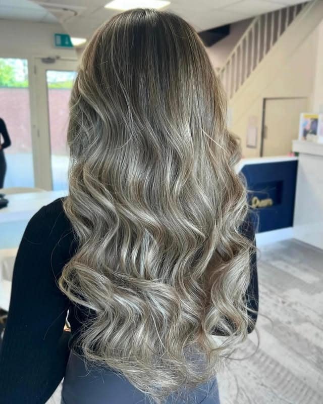 9. Cool Ash Champagne Waves - Ash Blonde Balayage