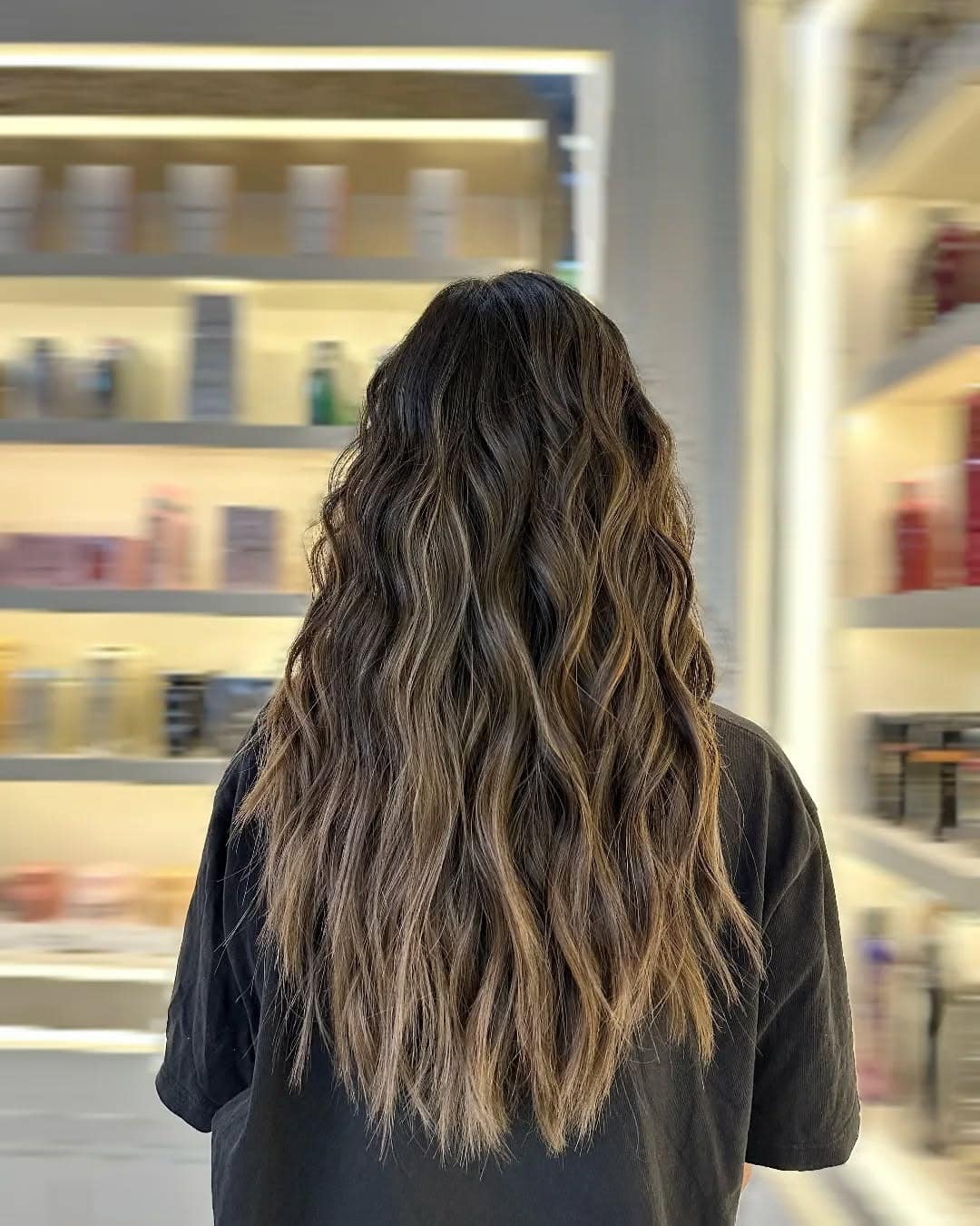 10. Natural Ash Brunette Balayage with Wavy Finish - Ash Blonde Balayage