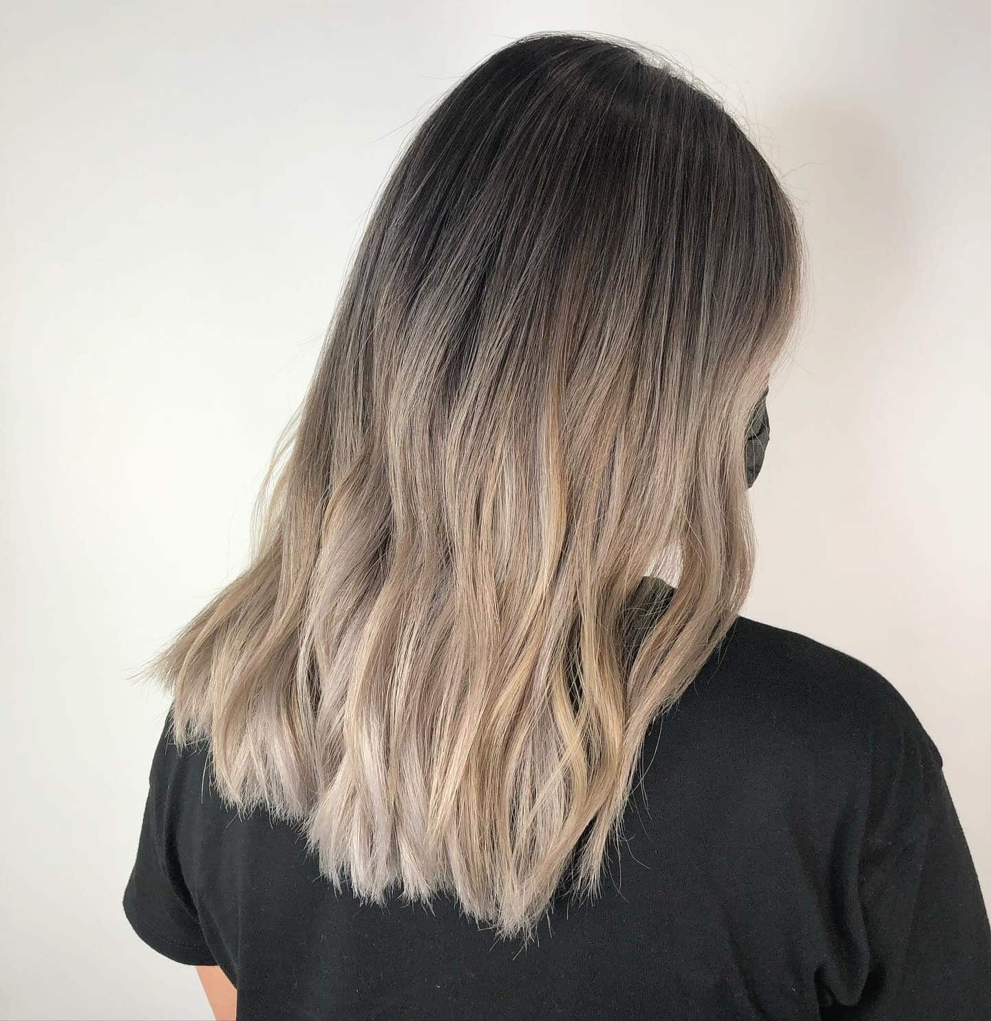 22. Rooted Ash Blonde Balayage with Soft Texture - Ash Blonde Balayage