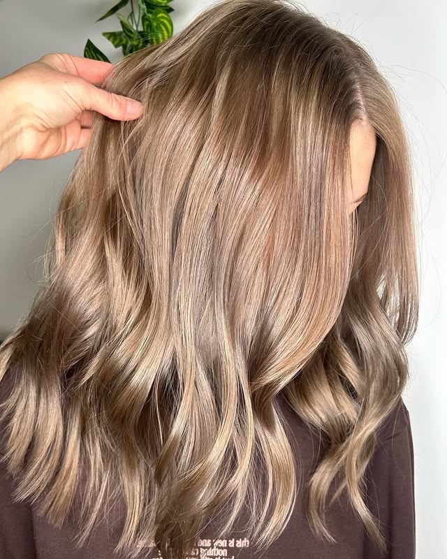 4. Cool Beige Dark Blonde Lob - Dark Blonde Hair Color