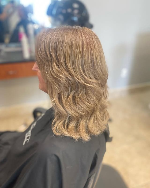 5. Textured Medium Dark Blonde Waves - Dark Blonde Hair Color