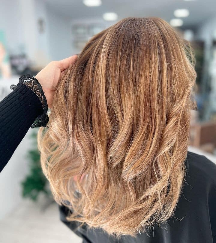 22. Golden Toffee Dark Blonde Layers - Dark Blonde Hair Color