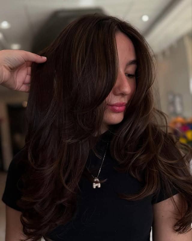 1. Chestnut Cascade Layers - Fall Hairstyles