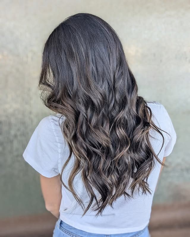 2. Smoky Mocha Waves - Fall Hairstyles