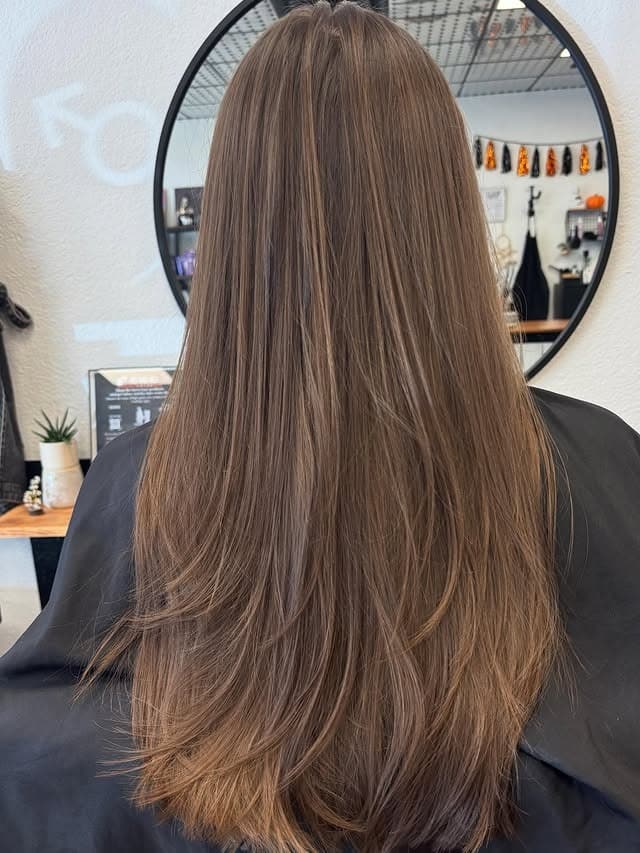 7. Maple Brown Silken Layers - Fall Hairstyles