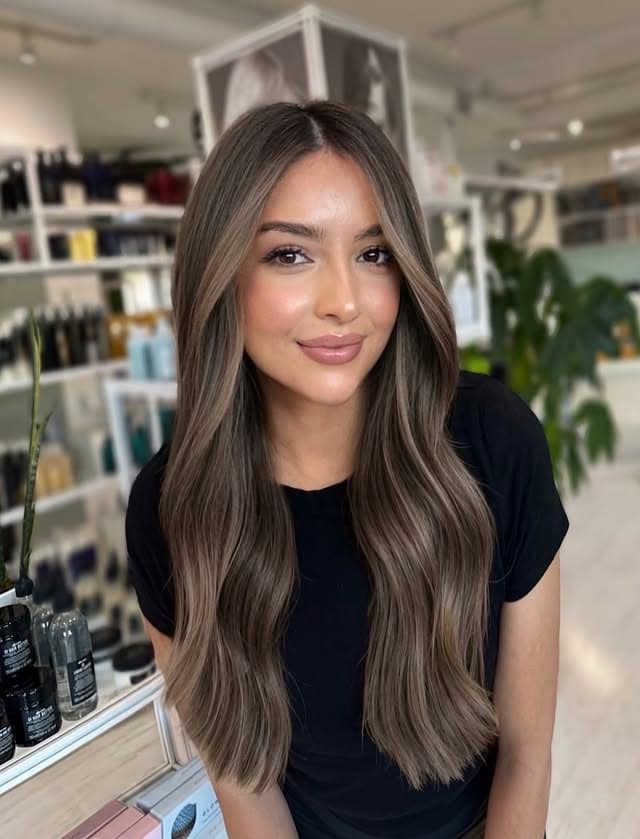 17. Smoky Walnut Gloss Waves - Fall Hairstyles