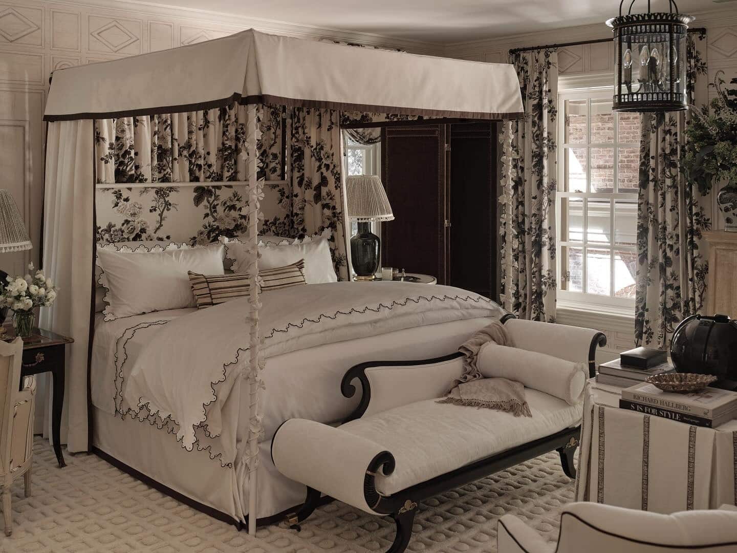 12. Timeless Elegance in Cream and Charcoal - bedroom ideas for women