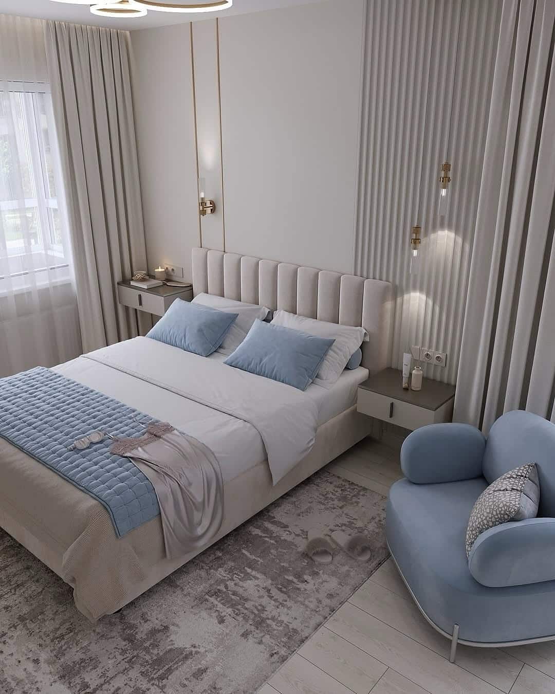 15. Powder Blue Calm - bedroom ideas for women
