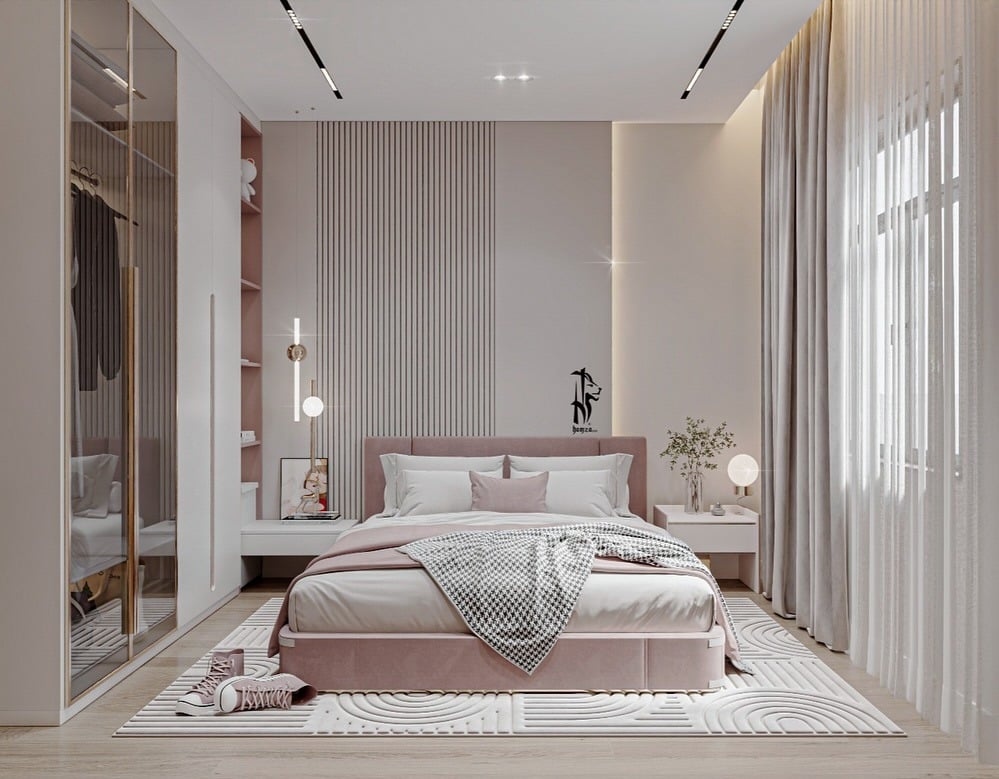 22. Modern Blush Harmony - bedroom ideas for women