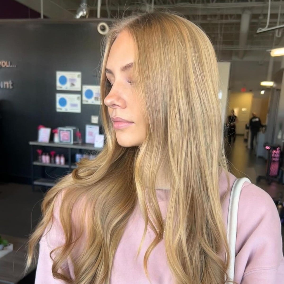 2. Soft Honey Strawberry Flow - Strawberry Blonde Hair Color