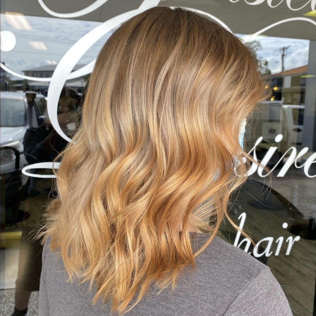 11. Golden Strawberry Waves - Strawberry Blonde Hair Color