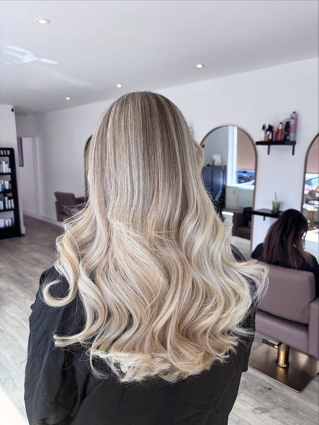 8. Icy Platinum with Luminous Dimension - Blonde Highlights Hair Color