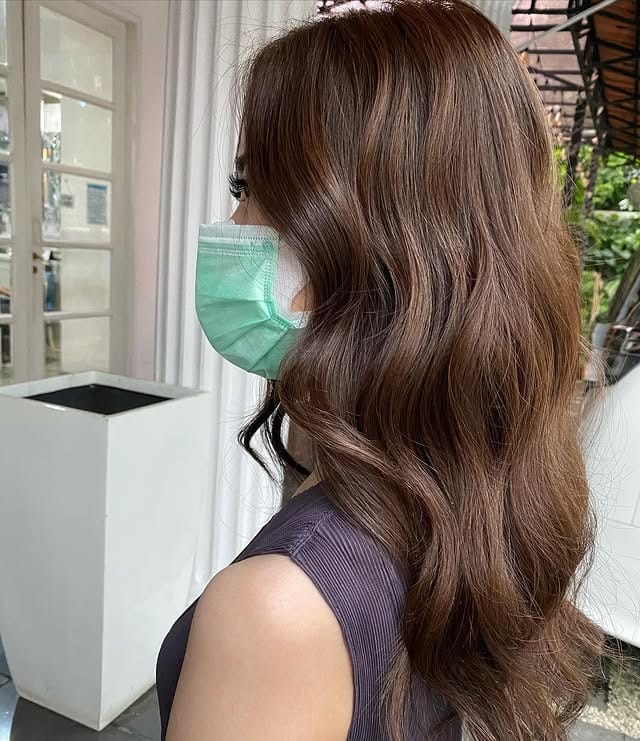 13. Warm Medium Brown with Classic Glamour Waves - Medium Brown Hair Color